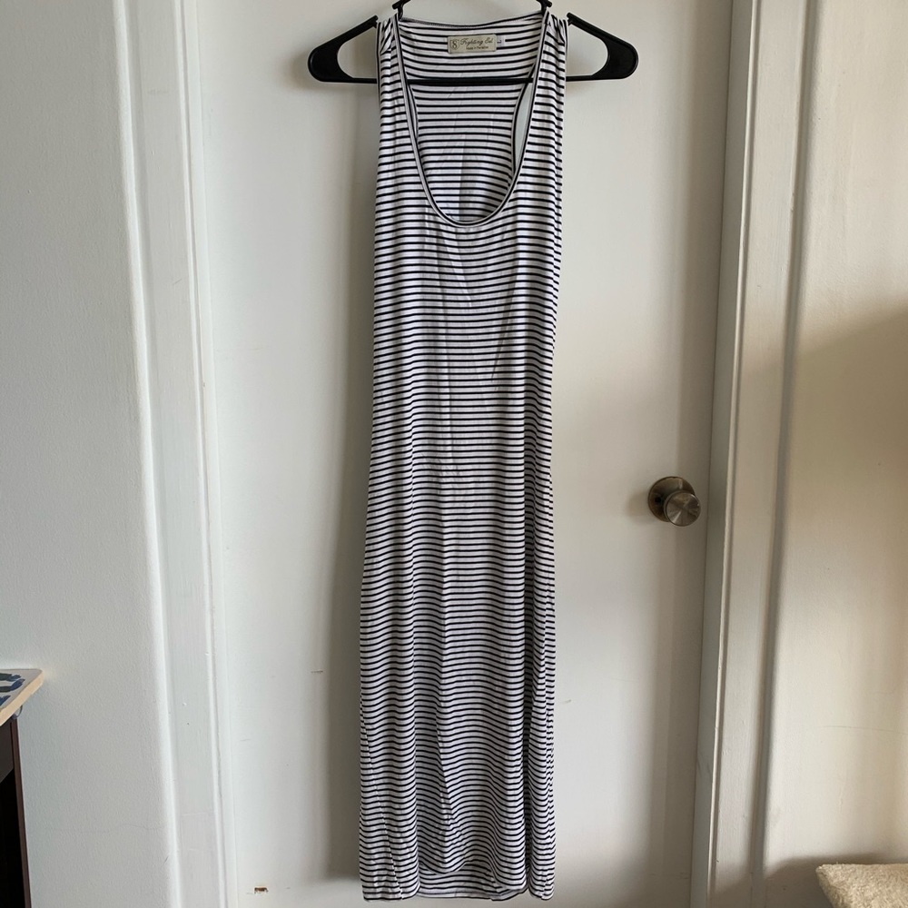 Fighting Eel Open Back Striped Dress